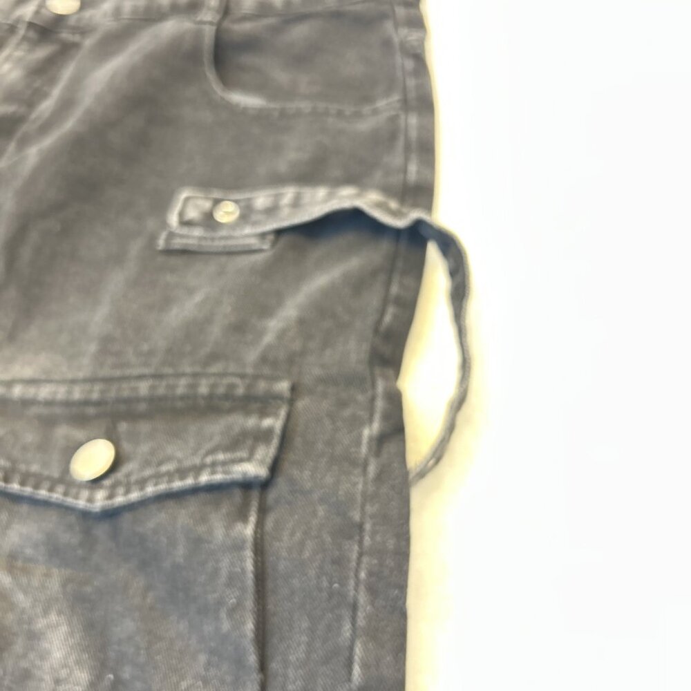 Men Vintage Hip-hop Skateboard Jeans Loose Straight Pockets Denim Pants - Picture 8 of 10